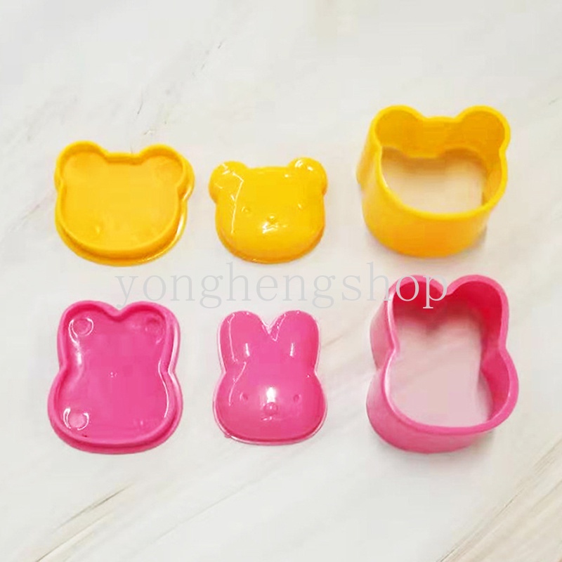 Set 3 Khuôn Làm Cơm Nắm Hình Gấu/Thỏ Dễ Thương