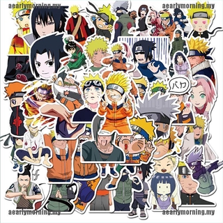 Bộ 50 Miếng Dán Trang Trí Ván Trượt Chống Thấm Nước In Hoạt Hình NARUTO Dễ Thương