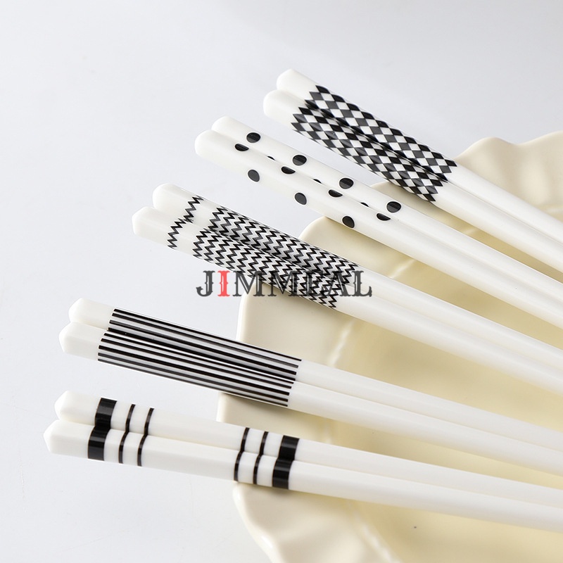 Đũa Gốm Sứ Ceramic Phong Cách Nhật Bản Jimmeal Chống Trơn Trượt, Chịu Nhiệt, Chống Nấm Mốc, Vi Khuẩn, Dễ Vệ Sinh