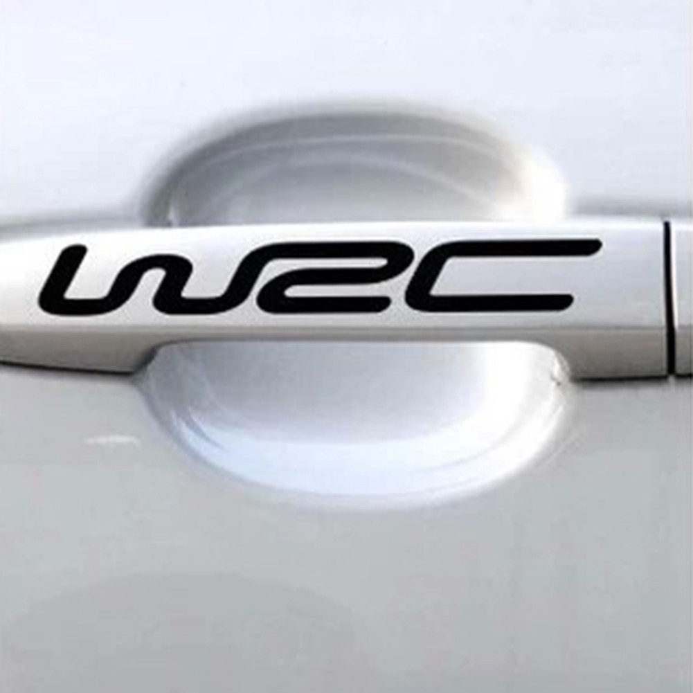 Bộ 4 Miếng Dán Chữ Wrc A24 Trang Trí Tay Cầm Cửa Xe Ô Tô