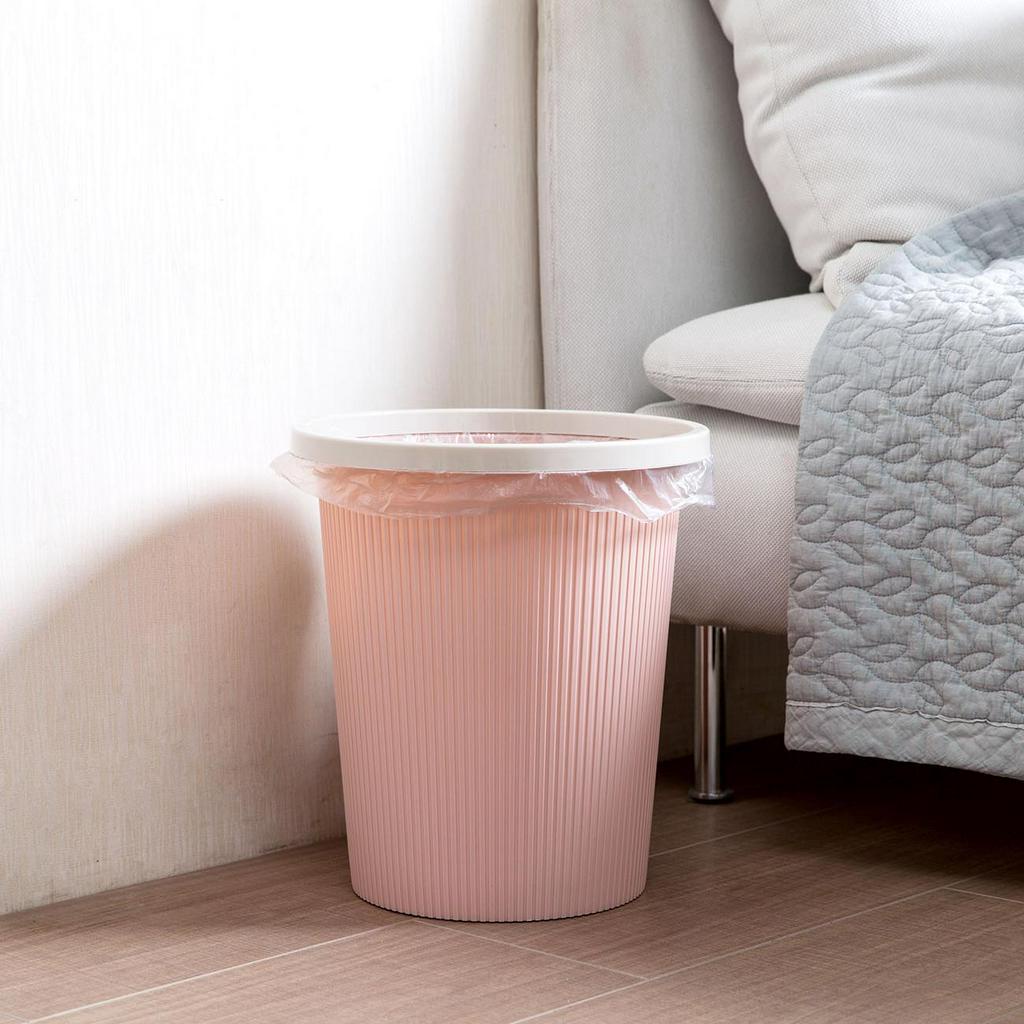 Giỏ Đựng Rác Bằng Nhựa Phong Cách Châu Âu Đơn Giản Kèm Vòng Áp Suất