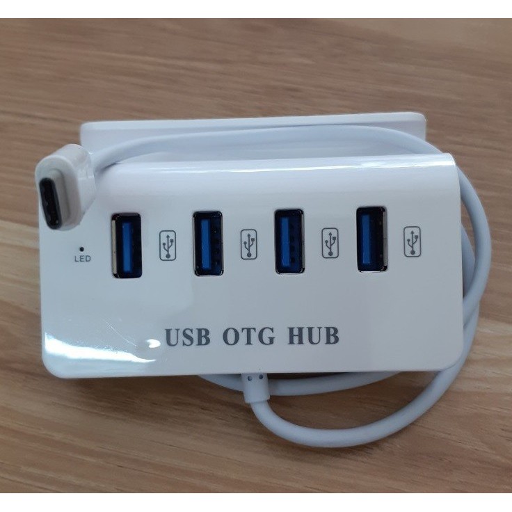 Hub USB Type-C ra 4 cổng USB kiêm giá đỡ cho Điện thoại - MẪU MỚI