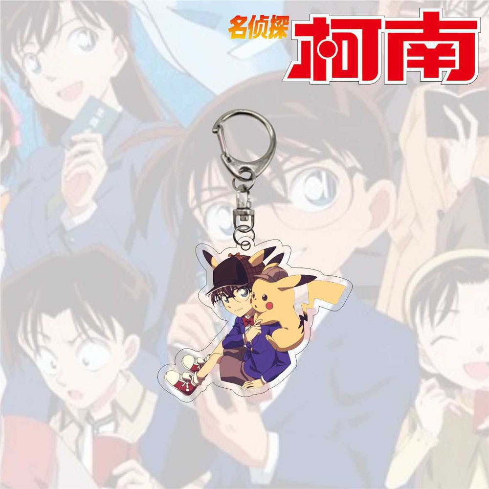 Móc khóa hình nhân vật anime Detective Conan bằng acrylic