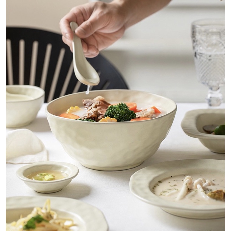 Bộ bát đĩa phong cách Bắc Âu 2 màu pastel