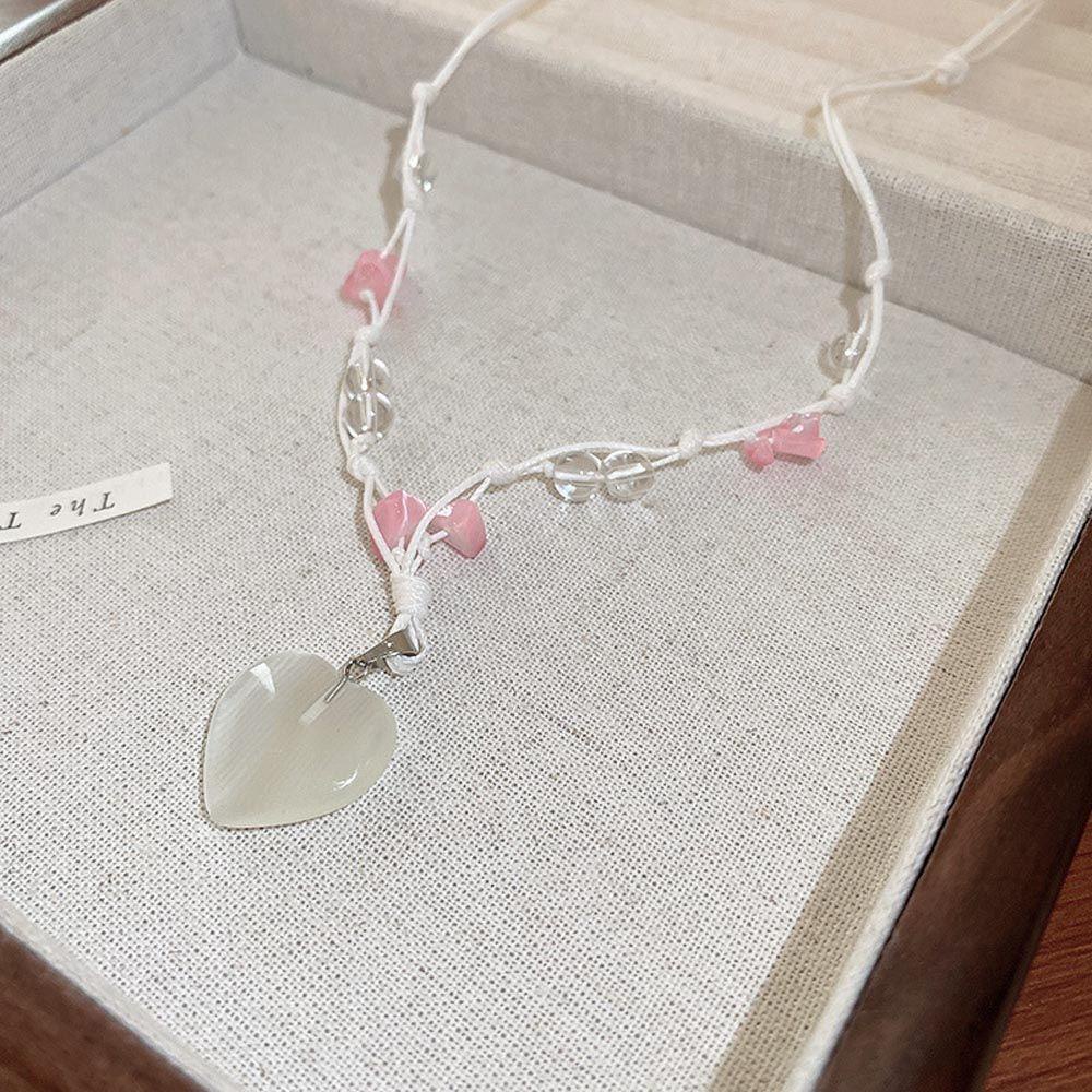 Dây Chuyền Mặt Hình Trái Tim Phong Cách Hàn Quốc Cổ Điển