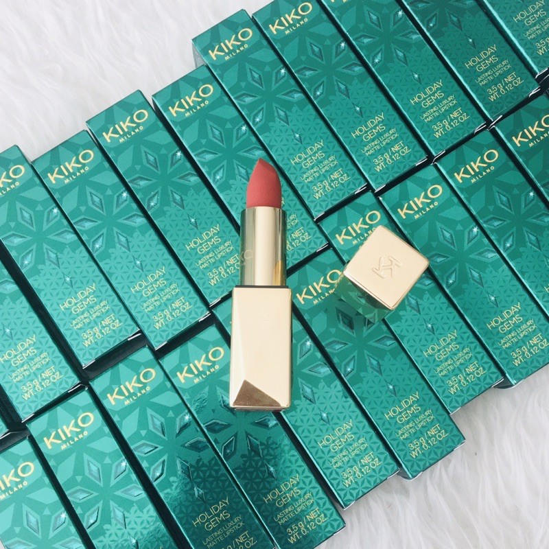 Son lì Kiko holiday gem lasting luxury matte lipstick 2020