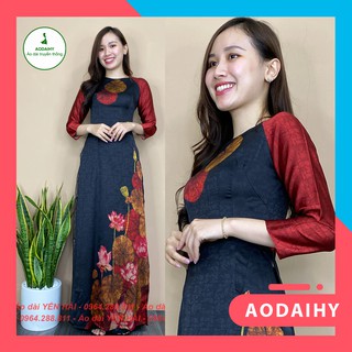 Áo dài truyền thống may sẵn, Chất LỤA ĐÔNG HƯNG chống nhăn DH12