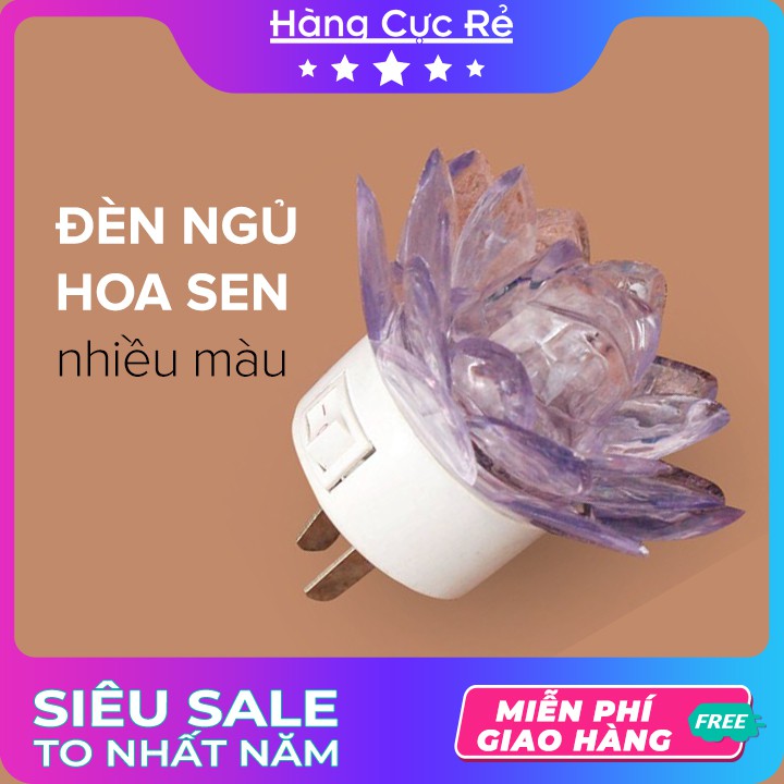 Đèn ngủ led hình hoa sen 🔴Freeship🔴 Đèn led gắn tường trang trí phòng, bàn thờ nhiều màu - Shop Hàng Cực Rẻ