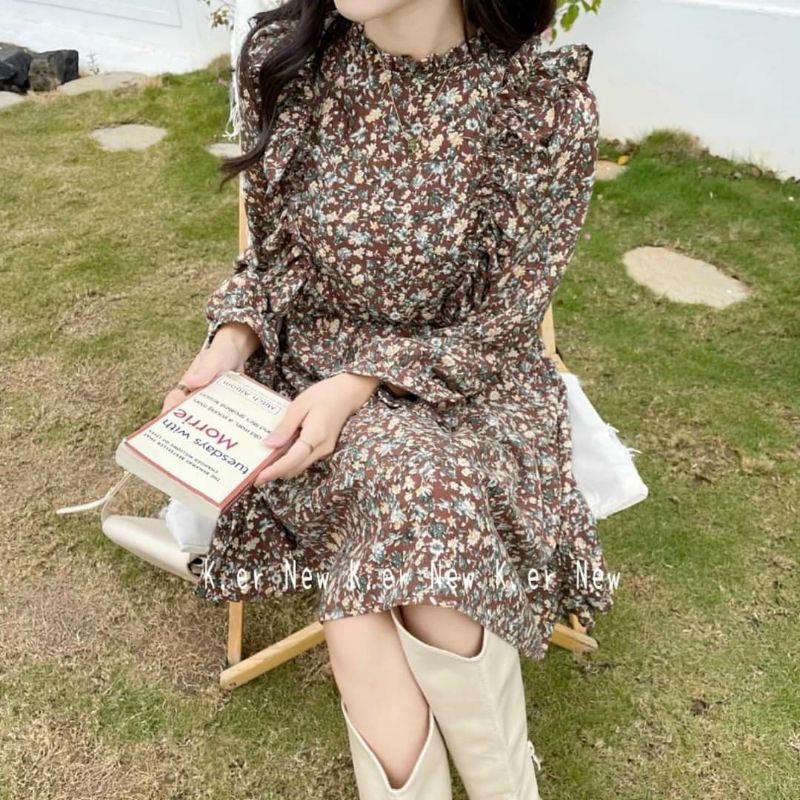 [ Qùa Tặng Dây Buộc Tóc Bạn Nhé] Đầm nữ hoa nhí tay lỡ hot hit , đầm nữ siêu hot mùa hè 2021 | BigBuy360 - bigbuy360.vn