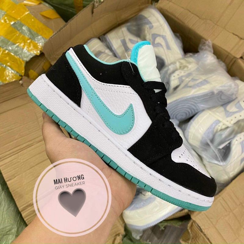 Jd1 11 low  .   giày Jordan xanh ngọc thấp cổ thể thao nam nữ sneaker full box