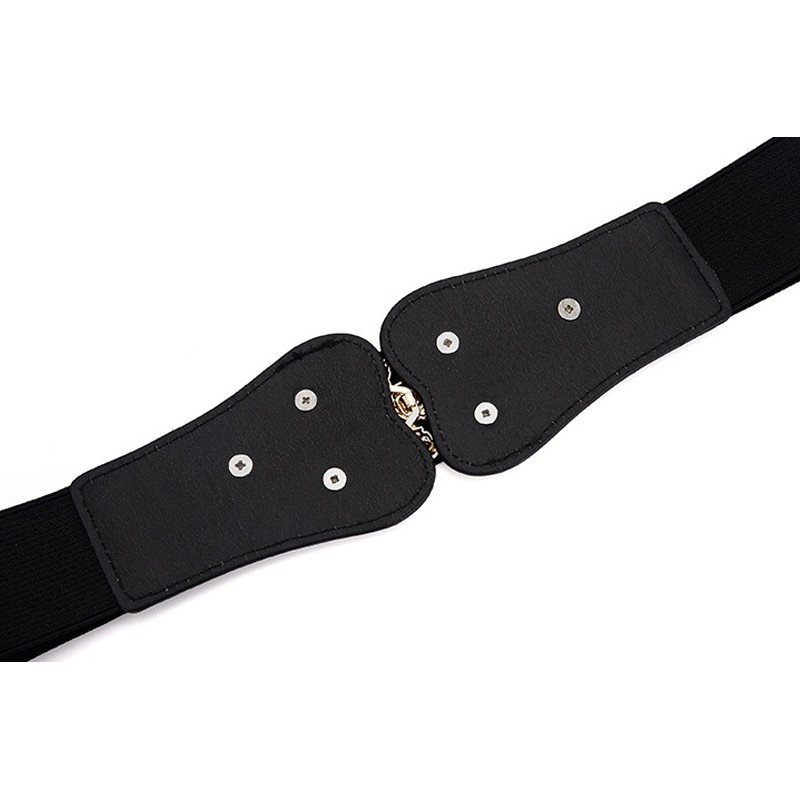 Thắt lưng co giãn khóa kim loại mạ vàng thời trang cho nữ