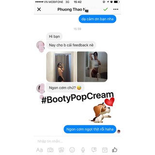 Kem nở mông Booty Pop chính hãng