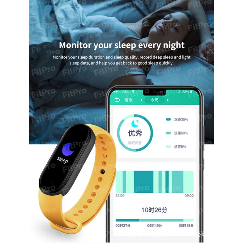 Đồng Hồ Thông Minh Xiaomi M7 Chống Thấm Nước IP67 Theo Dõi Sức Khỏe Kèm Phụ Kiện