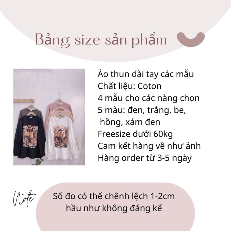 Áo thun dài tay form rộng unisex, áo phông dài tay basic nam nữ
