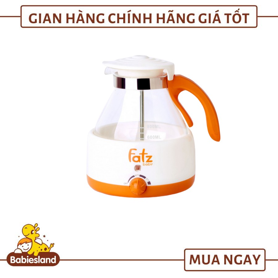 (BẢO HÀNH 24 THÁNG) Máy hâm nước pha sữa có nhiệt kế 800ml Hàn Quốc Fatzbaby FB3005SL