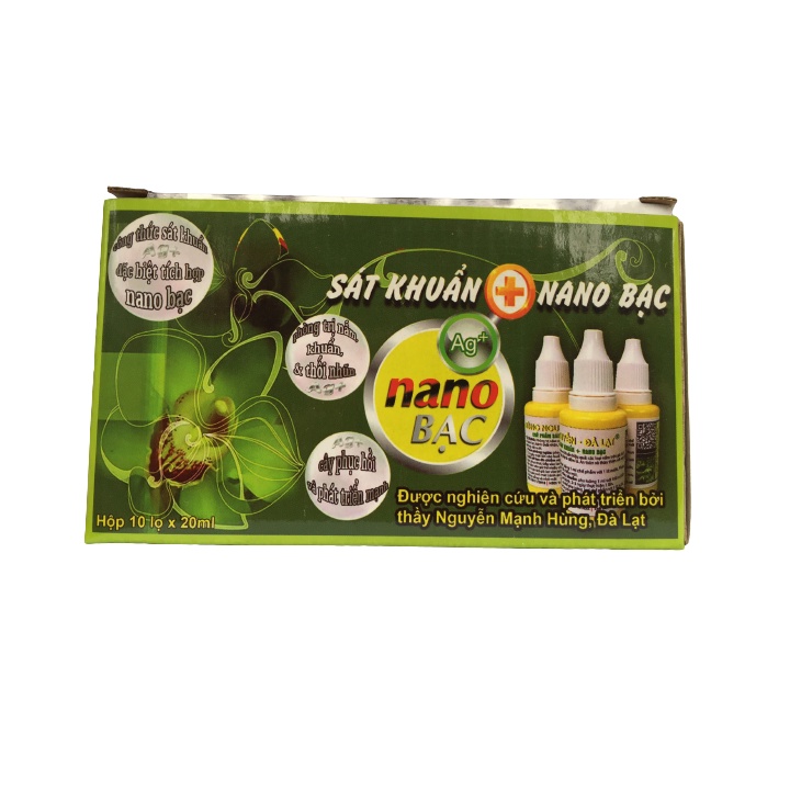 Set 5 lọ dung dịch sát khuẩn nano bạc Hùng Nguyễn lọ 20ml