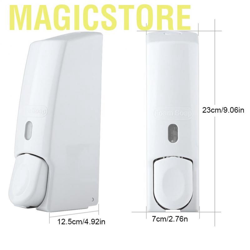 【Ready Stock】Magicstore 600ml Wall Mounted Manual Foam Soap Liquid Dispenser Lotion Box for Bathroom Kitchen (White)