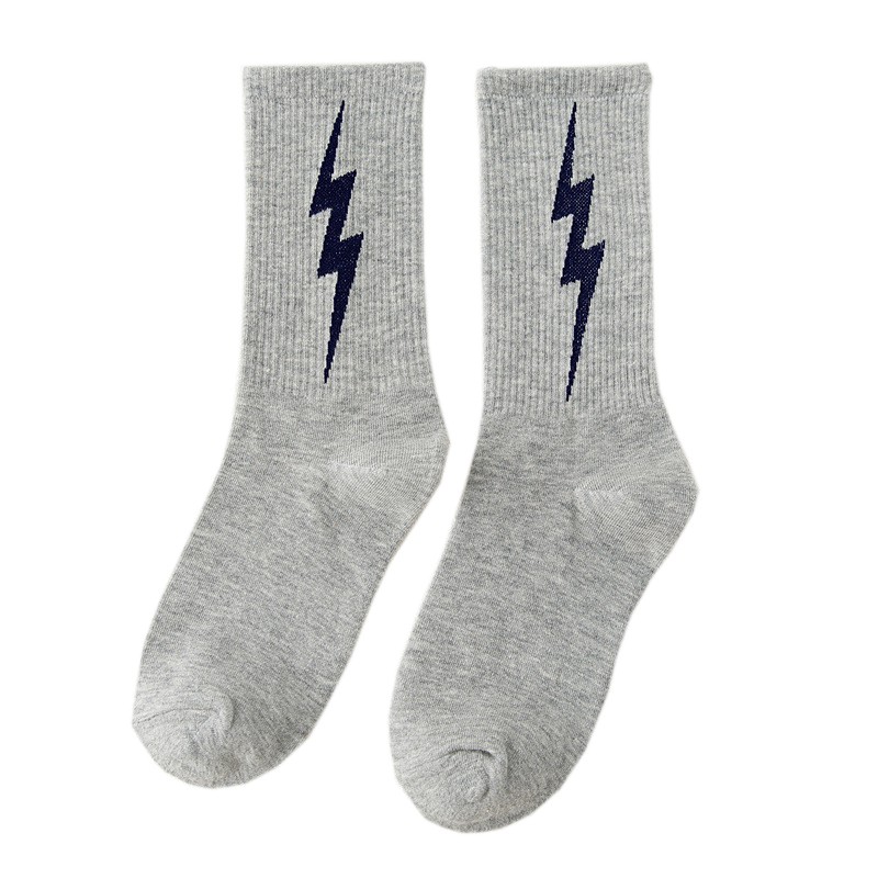 Giá Bán Sỉ Vớ Thể Thao Vừa Vặn Màu Sắc Tương Phản Phong Cách Sấm Sét Cá Tính Dễ Phối Đồ Phong Cách ins Dành Cho