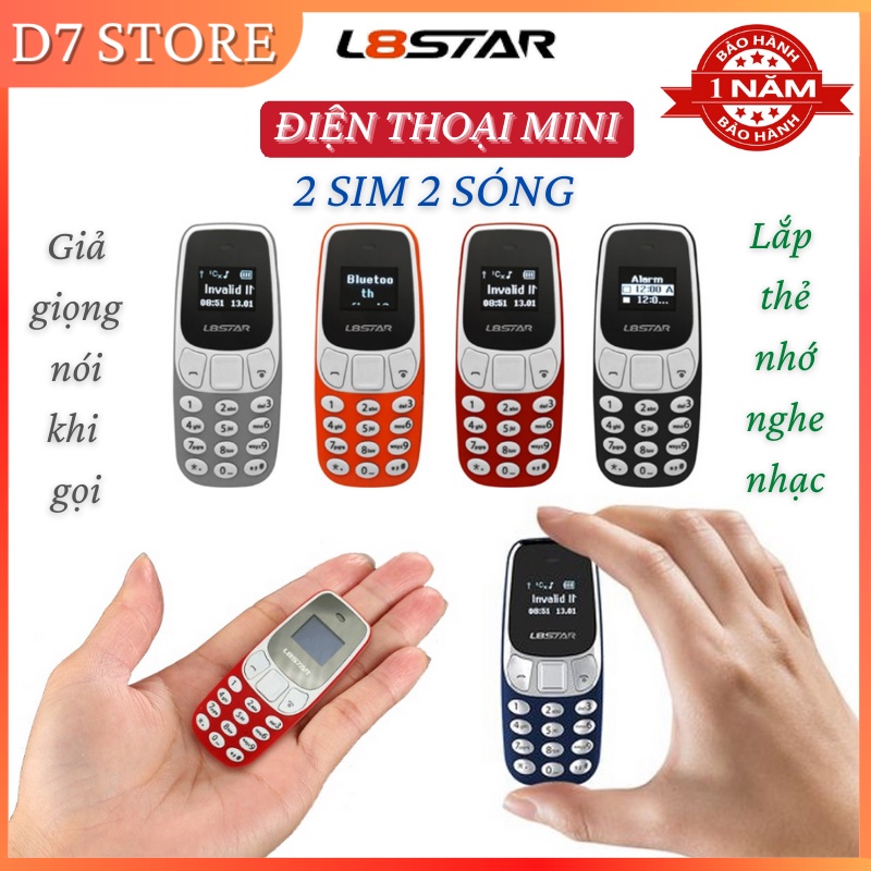 Điện Thoại Mini L8STAR BM10 2 Sim 2 Sóng - Lắp Thẻ Nhớ Nghe Nhạc - Thay Đổi Giọng Nói - Kết Nối Bluetooth Đủ 5 Màu | BigBuy360 - bigbuy360.vn