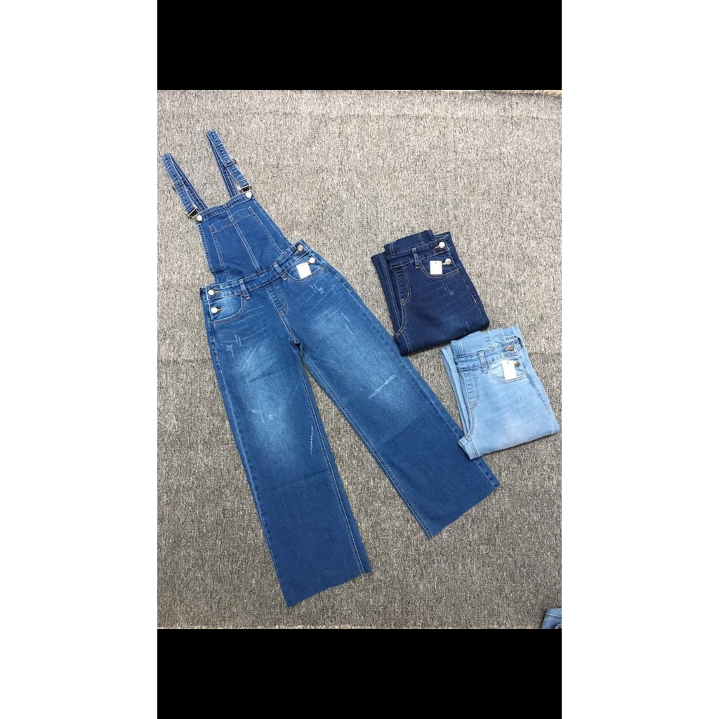 quần yếm jean suông, yếm suông, yếm quần jean suông | BigBuy360 - bigbuy360.vn