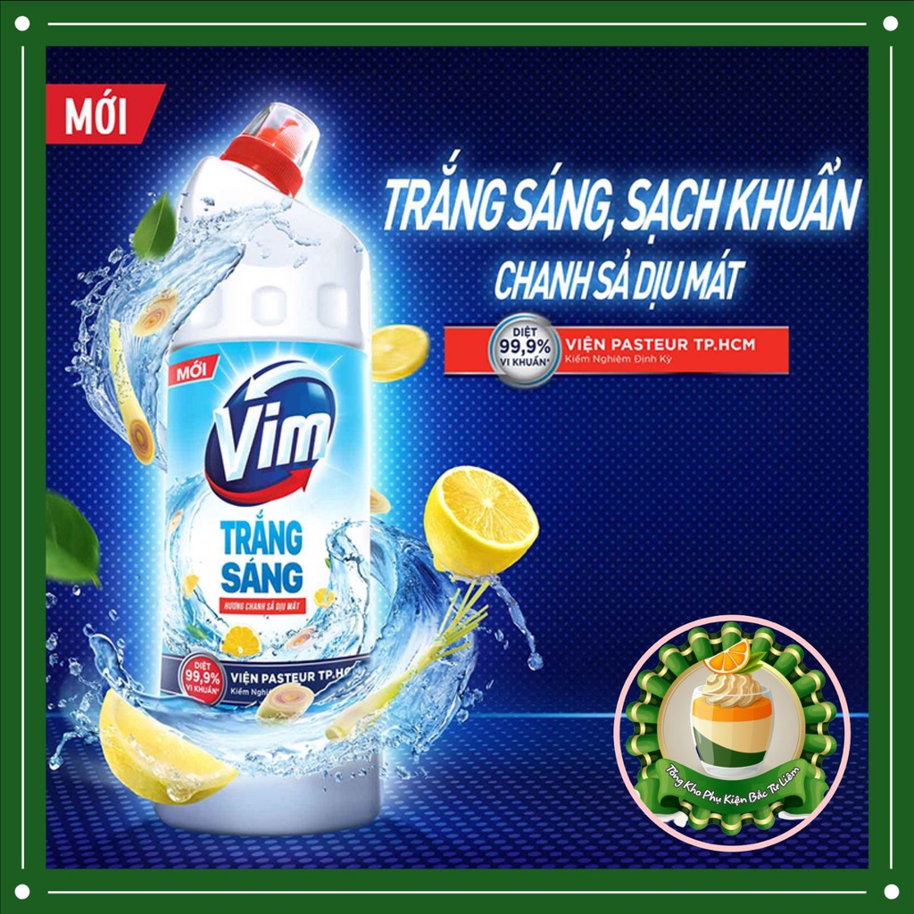 Gel Tẩy Bồn Cầu VIM Trắng Sáng Chai 450ml (Hàng Khuyến Mãi)