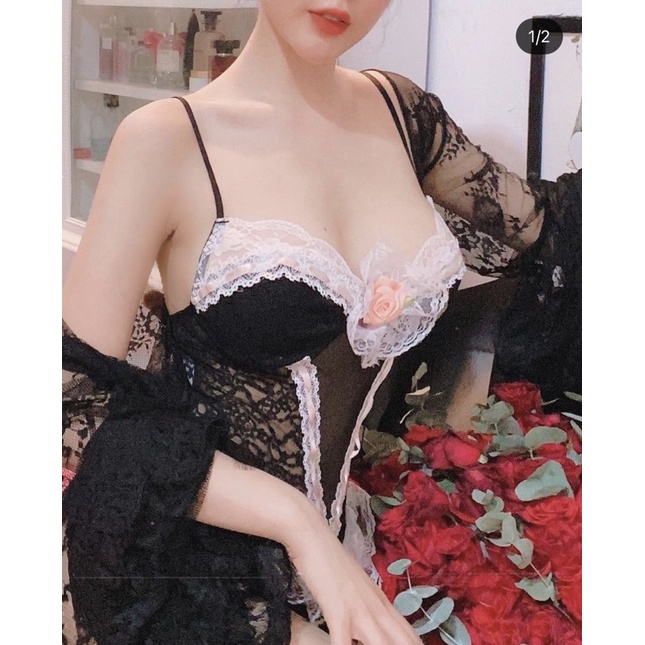 Choàng Ngủ Sexy ,Váy Ngủ Jum Phối Ren Tầng, Đầm Mặc Nhà Quyến Rũ Cho Các Nàng Từ 40-54kg. | BigBuy360 - bigbuy360.vn