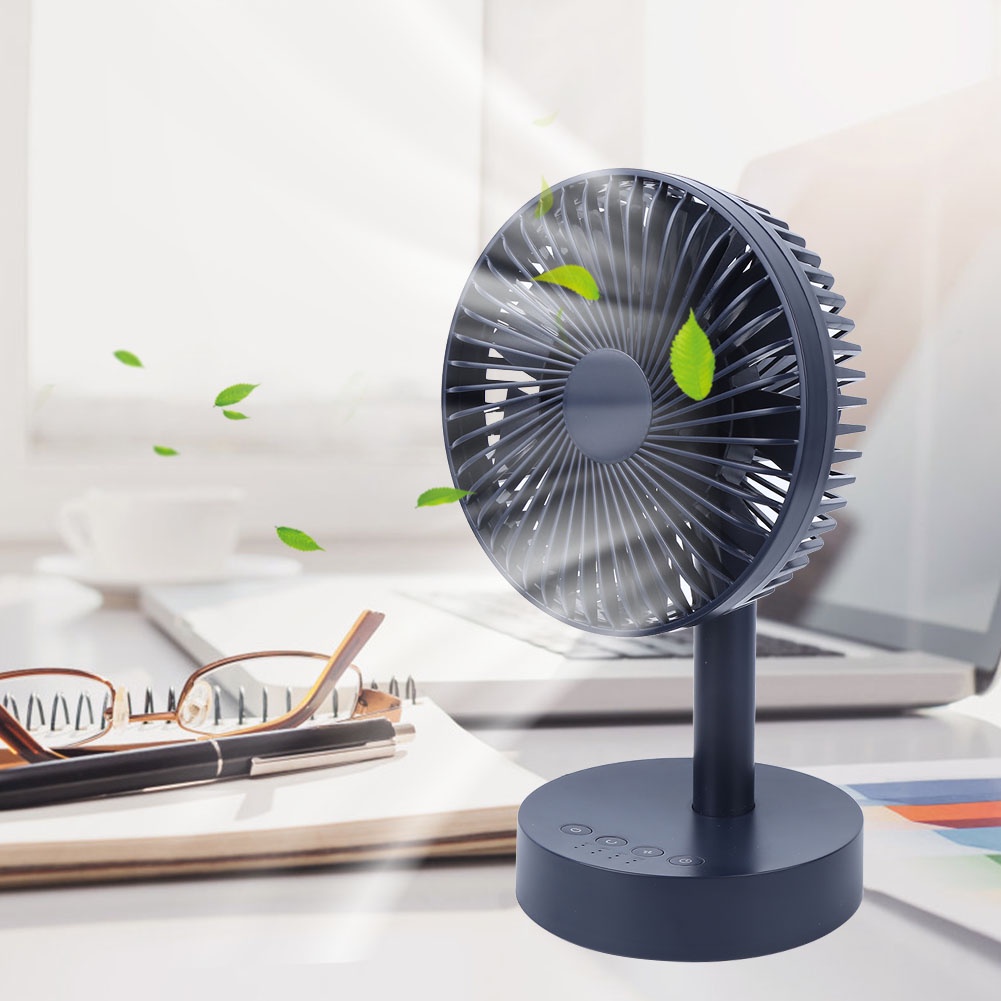 Quạt tích điện để bàn Mini Cầm tay USB Oxygen072  Gấp Gọn Để Bàn Xoay 90 độ lắc đầu Tắt tiếng Máy tính để bàn cho Văn phòng tại nhà