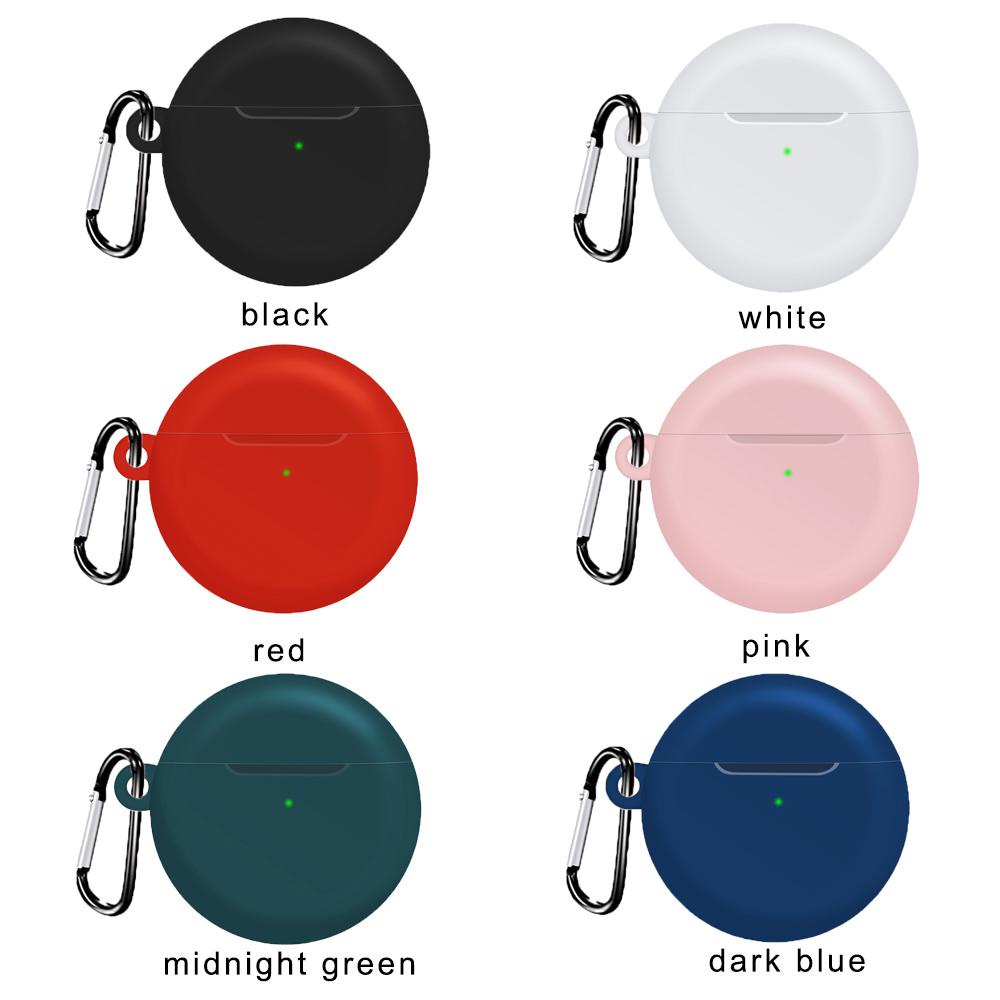 JONYE Vỏ Bảo Vệ Hộp Sạc Tai Nghe Huawei Freebuds 4 Bằng Silicon Mềm Dẻo Sang Trọng Kèm Móc