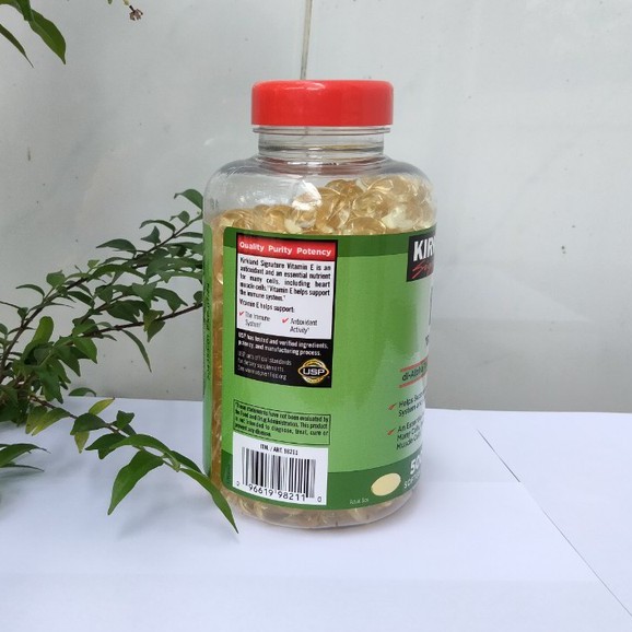 [date 2,3/2025 - hàng sẵn] (bill Costco) Vitamin E Thiên Nhiên 400 I.U Kirkland Signature 500 Viên Của Mỹ | Thế Giới Skin Care