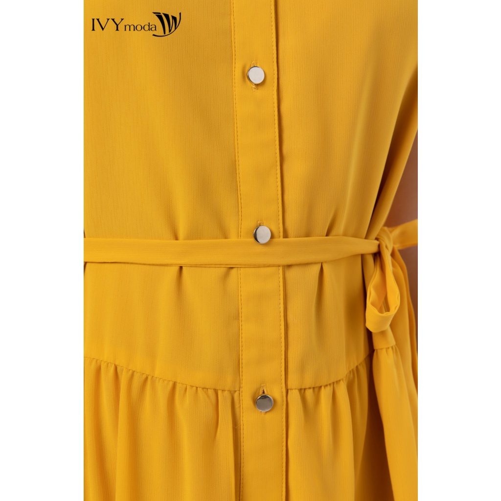 Đầm dạo phố nhấn eo nữ IVY moda MS 41B8683