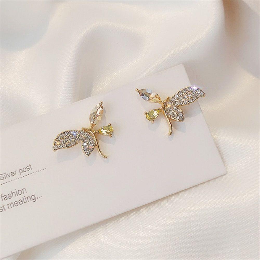 Bông Tai Dáng Dài Đính Nơ Họa Tiết Hình Học Đơn Giản Dễ Thương Cho Nữ|Trang Sức Thời Trang