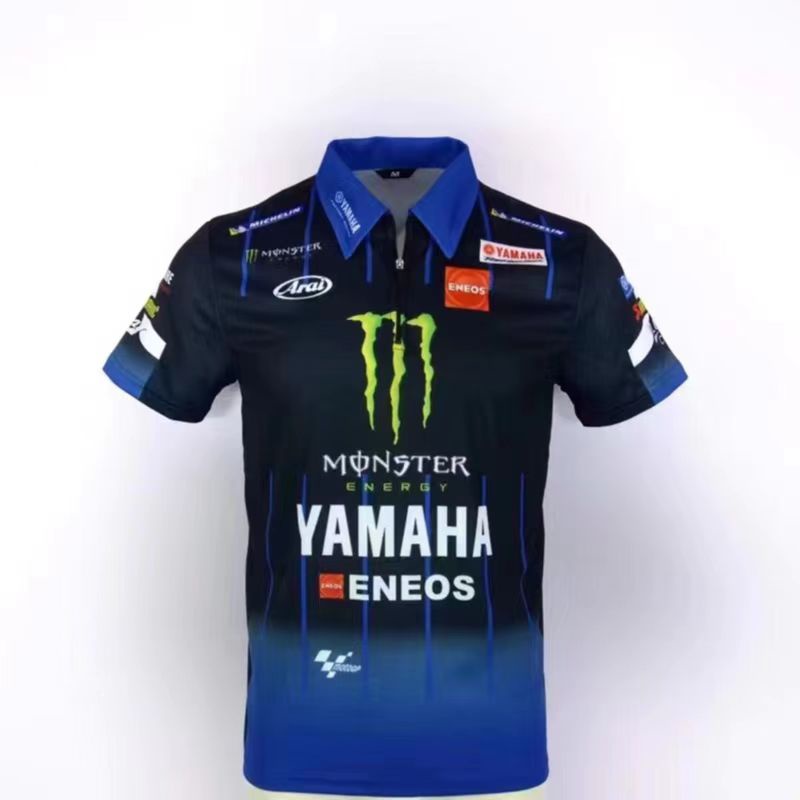 2022 Mới F1 Racing Suit + YAMAHA Racing F1 Jersey + Áo Sơ Mi Polo Tay Ngắn Unisex Mùa Hè