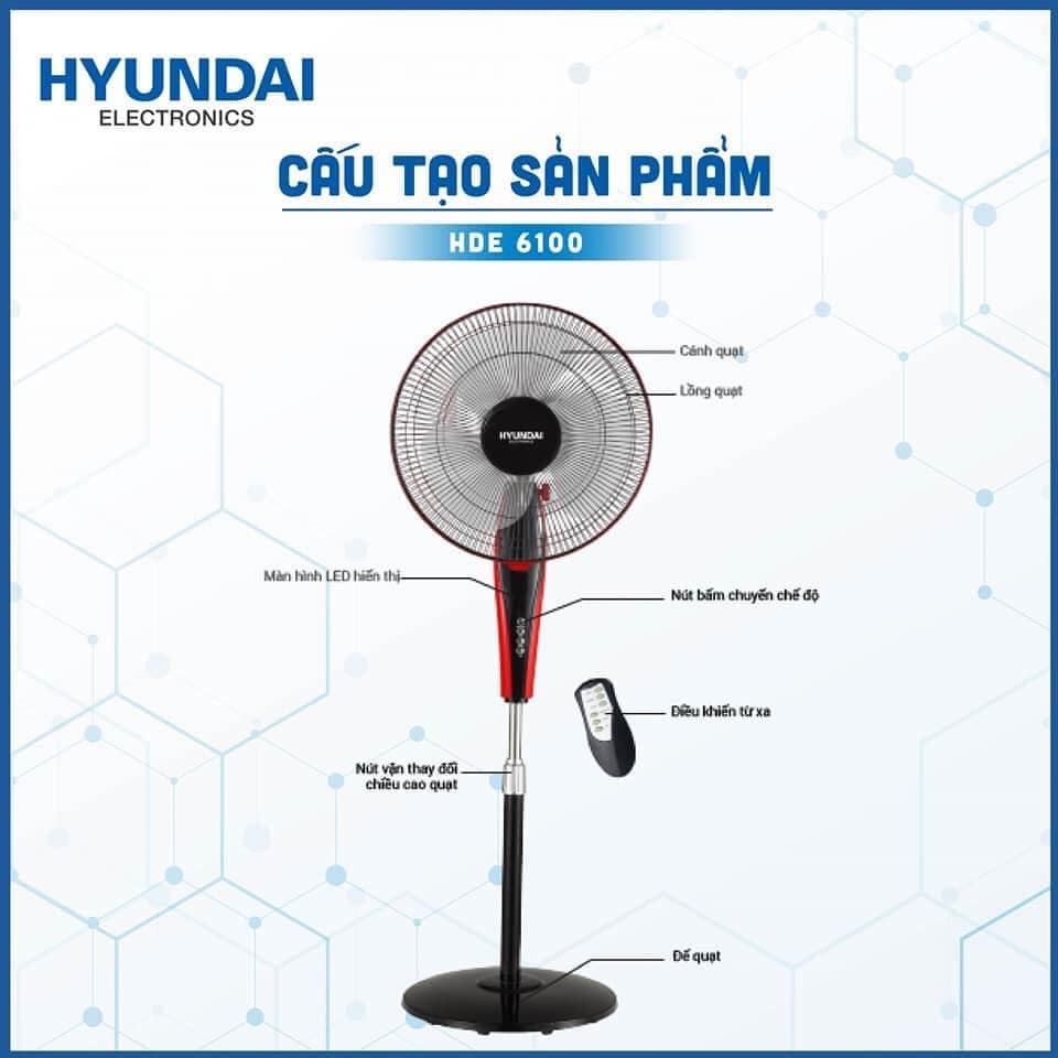 Quạt Cây Hyundai Hàn Quốc Chính Hãng HDE 6100 Có Điều Khiển Từ Xa, Tiết kiệm điện năng