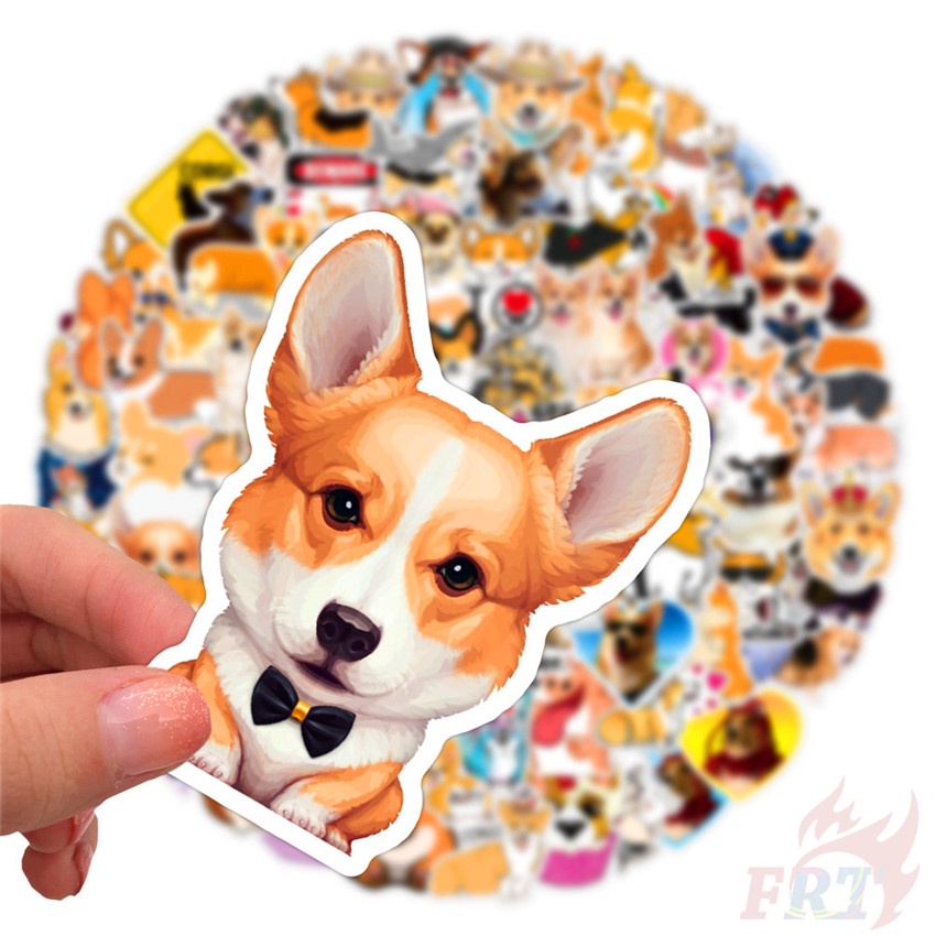 100Pcs/Set ❉ Corgi Series A Stickers ❉ Pets Dogs DIY Fashion Luggage Laptop Skateboard Doodle Decals Stickers