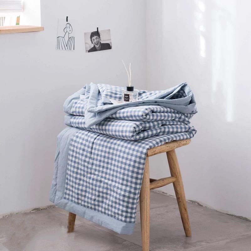 Bộ chăn ga hè cotton Đũi 𝓜𝓾𝓳𝓲 Nhật cao cấp Ánh Sao - tặng 2 vỏ gối nằm cao cấp và tặng kèm quà tặng tự chọn