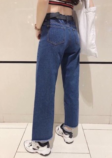 Quần cullotes jeans dài