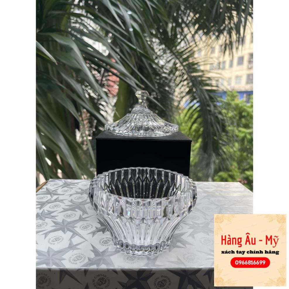 Thố Pha Lê Cao Cấp Rogaska Sang Chảnh CROWN JEWEL Đường Kính 12cm - Cam kết nhập từ Đức