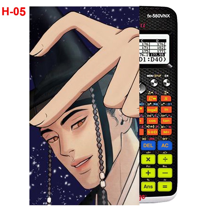 Decal Máy tính CASIO fx570, fx580...anime Dạ Ký -painter of the night