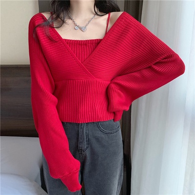 Porozi  Áo Dệt Kim Tay Dài Phồng Phong Cách Hàn Quốc Xinh Xắn Thời Trang Cho Nữ