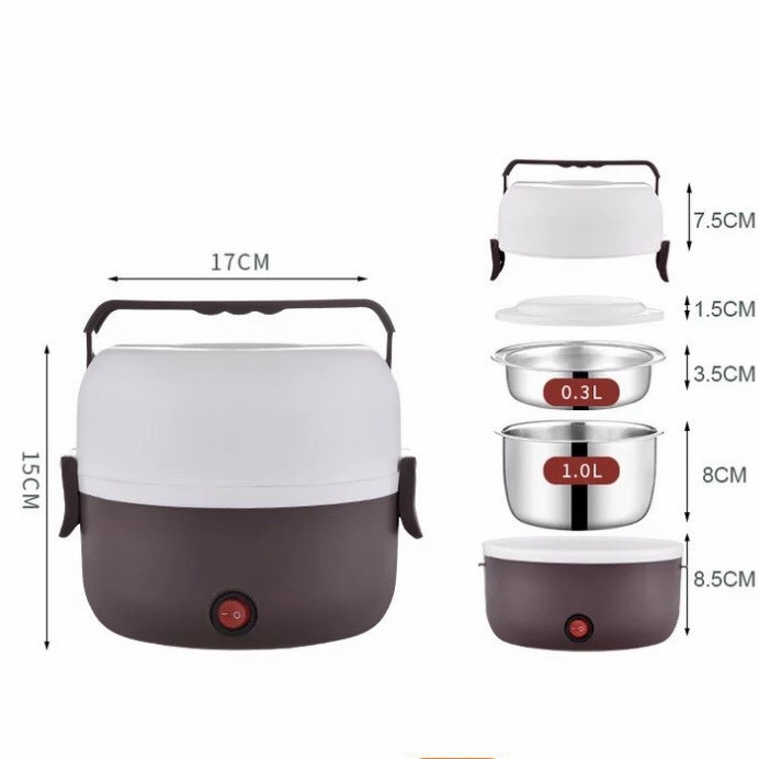 Hộp Cơm Hâm Nóng, Nấu cơm Inox 2- 3 Tầng, Hộp cơm Cắm điện Tigerlife 2022 Tặng Túi, Thìa, Đũa Full đồ BH 1 đổi 1 Cao Cấp