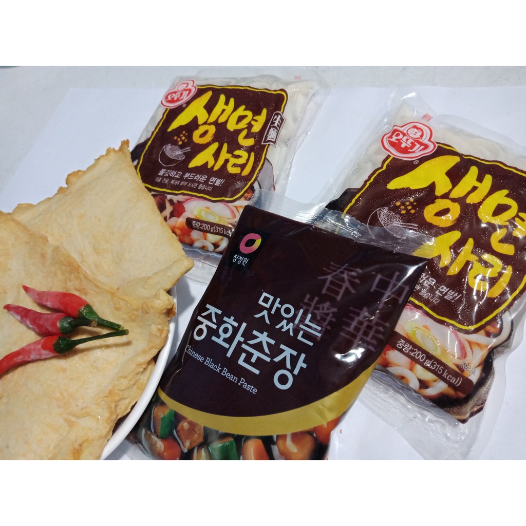combo 2 gói mì udon+250g sốt tương đen + 450g chả cá Hàn Quốc