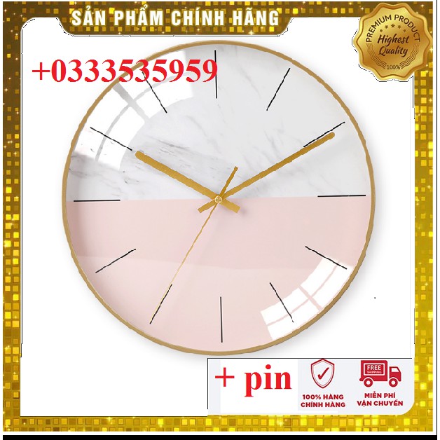 [ Chính Hãng ][ Hủy Diệt ] Đồng hồ treo tường quartz cao cấp kim trôi