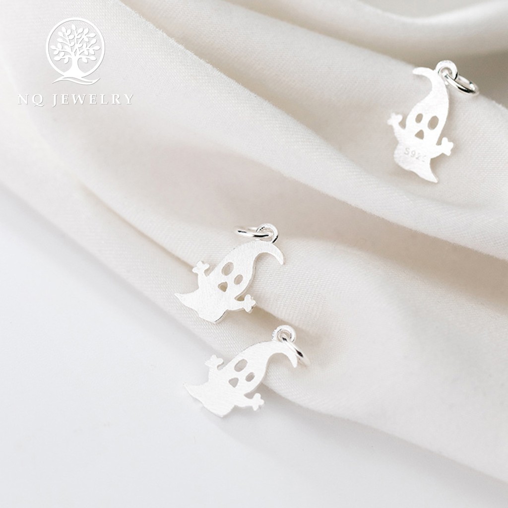 Charm bạc hình bóng ma treo - NQ Jewelry