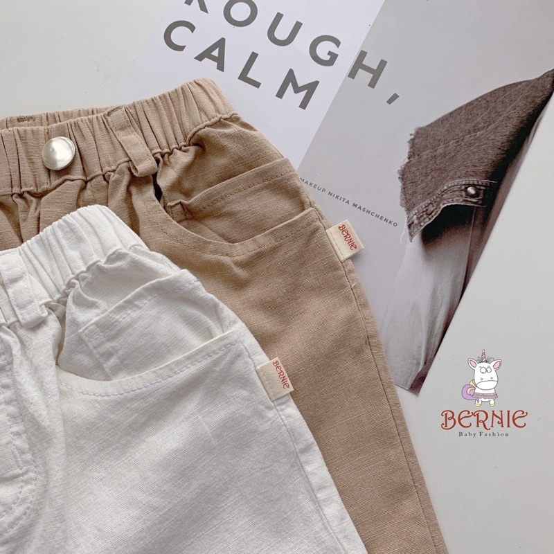 Quần dài linen hãng Bernie cho bé trai bé gái diện Tết cực đẹp