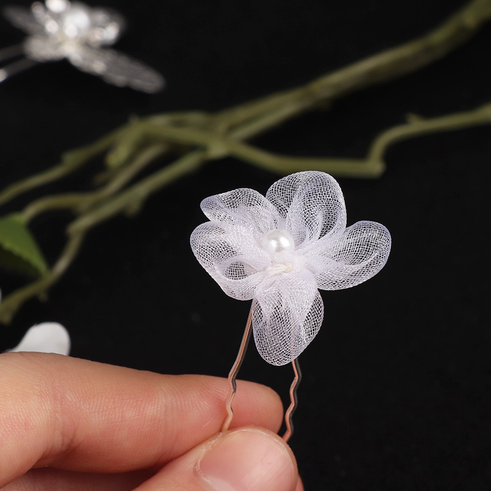 Trâm Cài Áo Hình Hoa Và Bướm Đính Ngọc Trai Giả Thời Trang