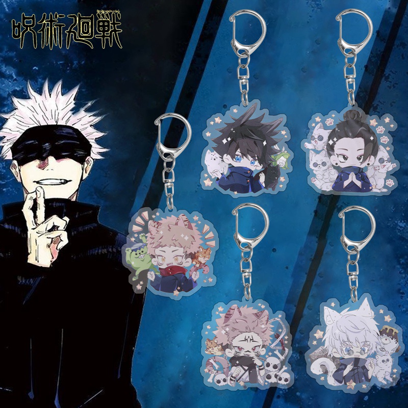 Móc Khóa Acrylic Hình Jujutsu Kaisen Satoru Gojou Itadori Yuuji Fushigura Megumi Nobara Kugisaki