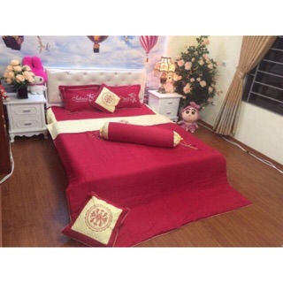 Bộ satin 7 món jatasy cao cấp 1m8x2m