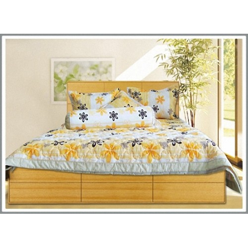 Bộ 1 chăn mền, 1 drap nệm, 1 vỏ gối ôm, 2 vỏ gối nằm cotton mềm mại cho phòng ngủ đẹp mắt (giao màu ngẫu nhiên)