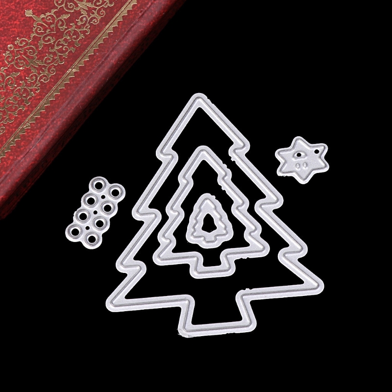 love* Christmas Tree Cutting Dies Stencils Template DIY Scrapbook Album Embossing Card