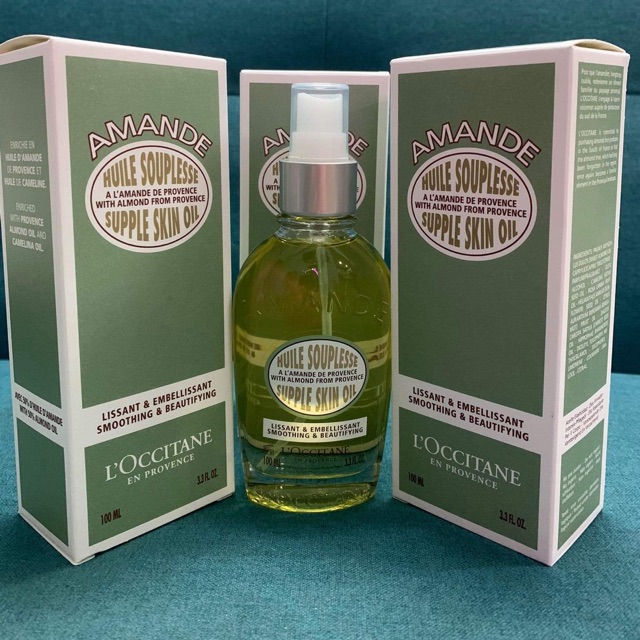 Tinh dầu hạnh nhân chống rạn - nâng cơ - dưỡng ẩm - L'occitane Almond Supple Skin Oil 100ml
